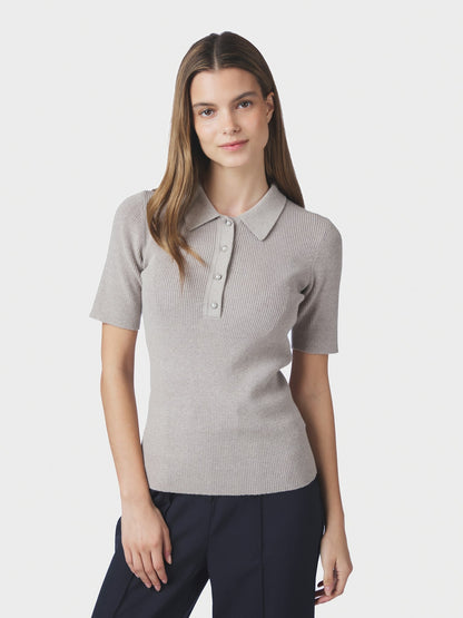 Manama Knit Blouse - Warm Grey