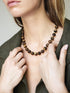 Gemstone Ketting - Bruin-Mêlée