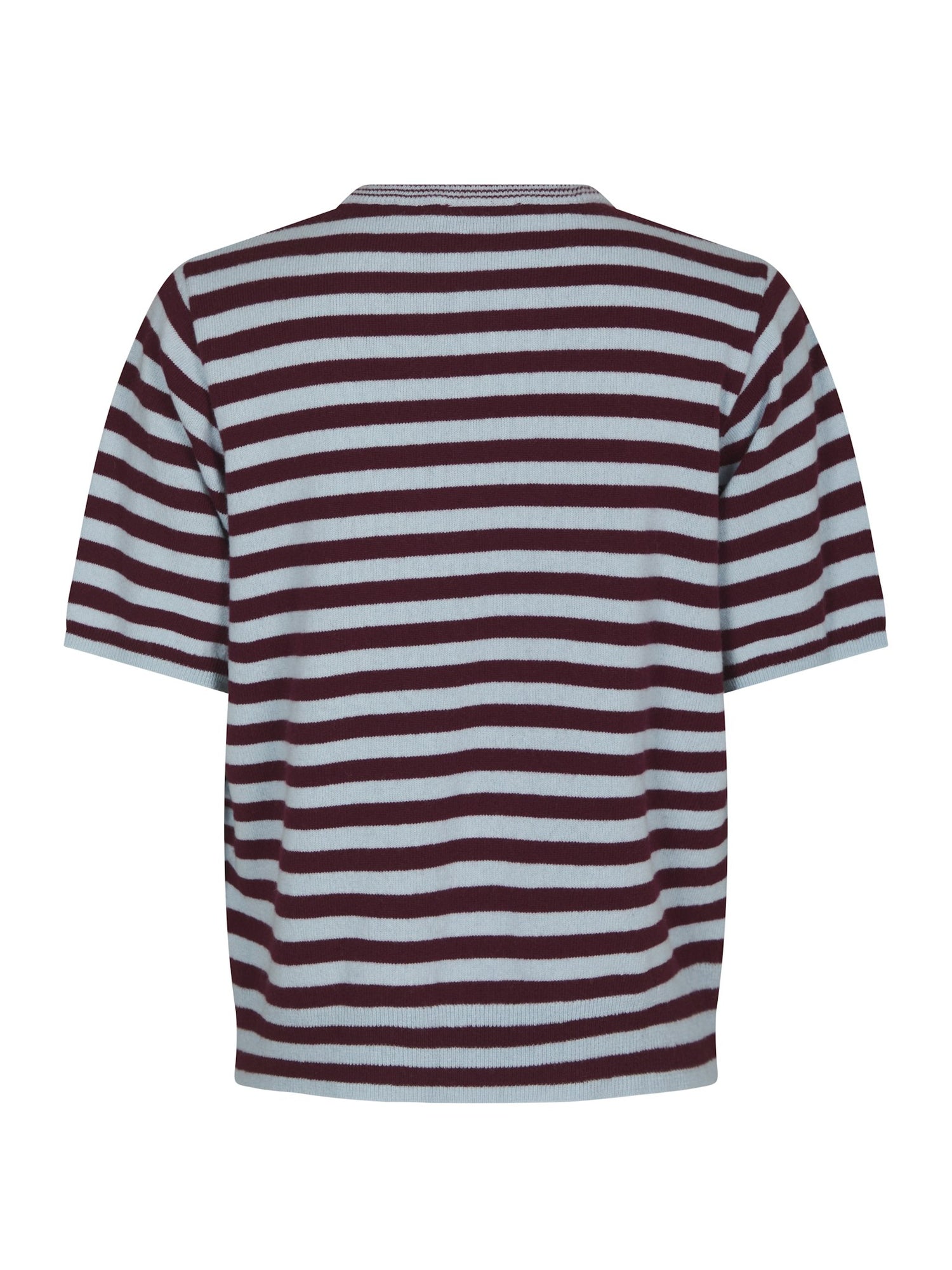 Missy Streifenstrick-T-Shirt - Wein