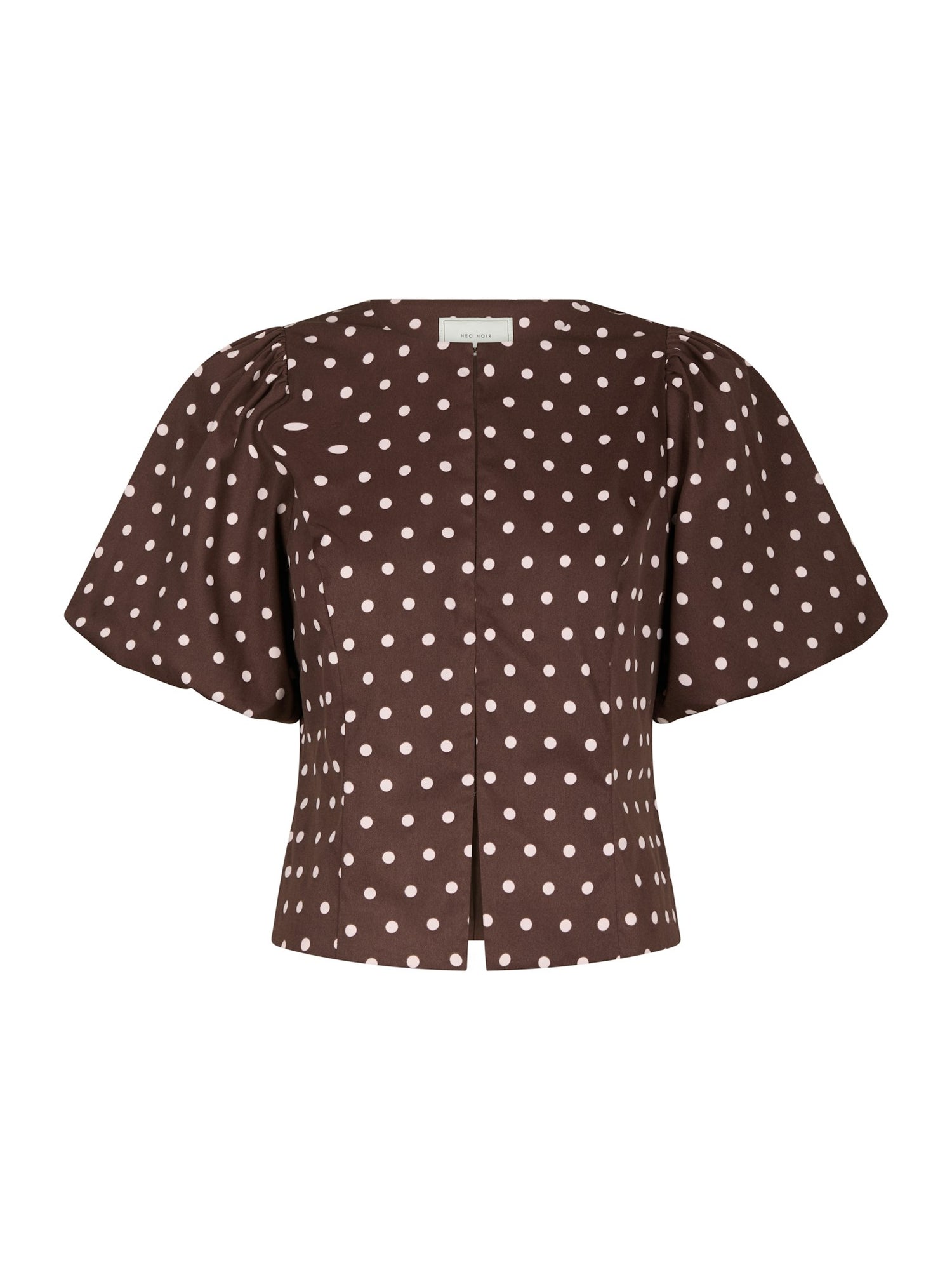 Anela Dot Blouse - Brown