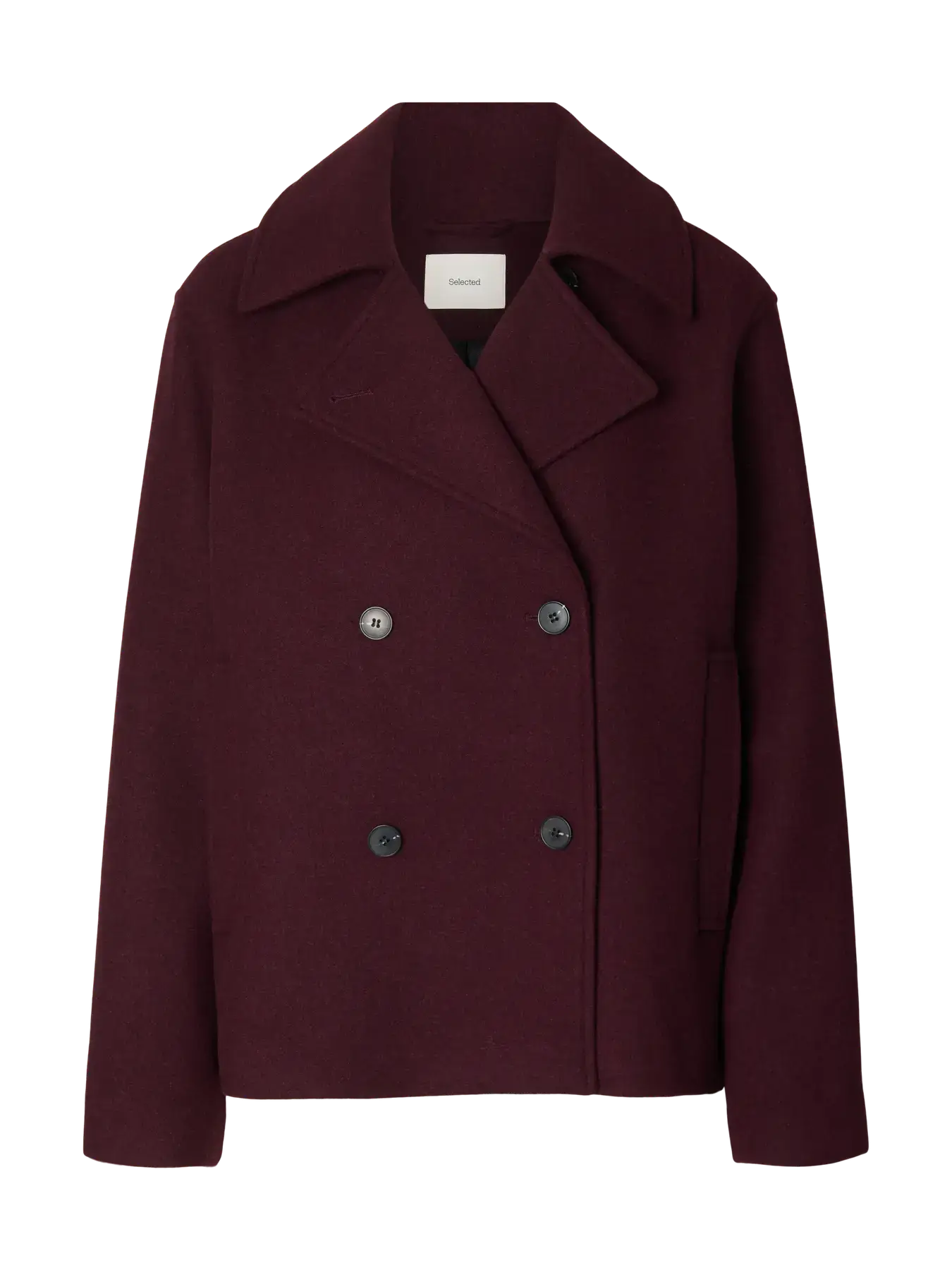 SLFZia-Alma Wollmischjacke - Tawny Port Mel.