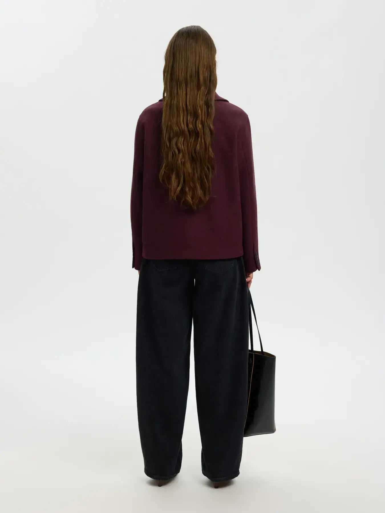 SLFZia-Alma Wollmischjacke - Tawny Port Mel.