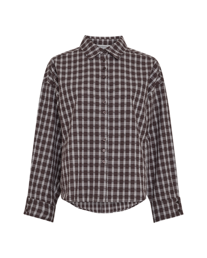 Mschcarola Shirt Chk - Brown Egret