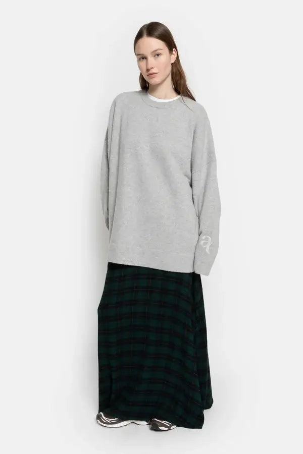 Oslo Oversize-Strickpullover – Hellgrau