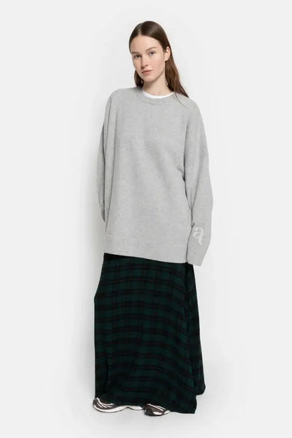 Oslo Oversize-Strickpullover – Hellgrau