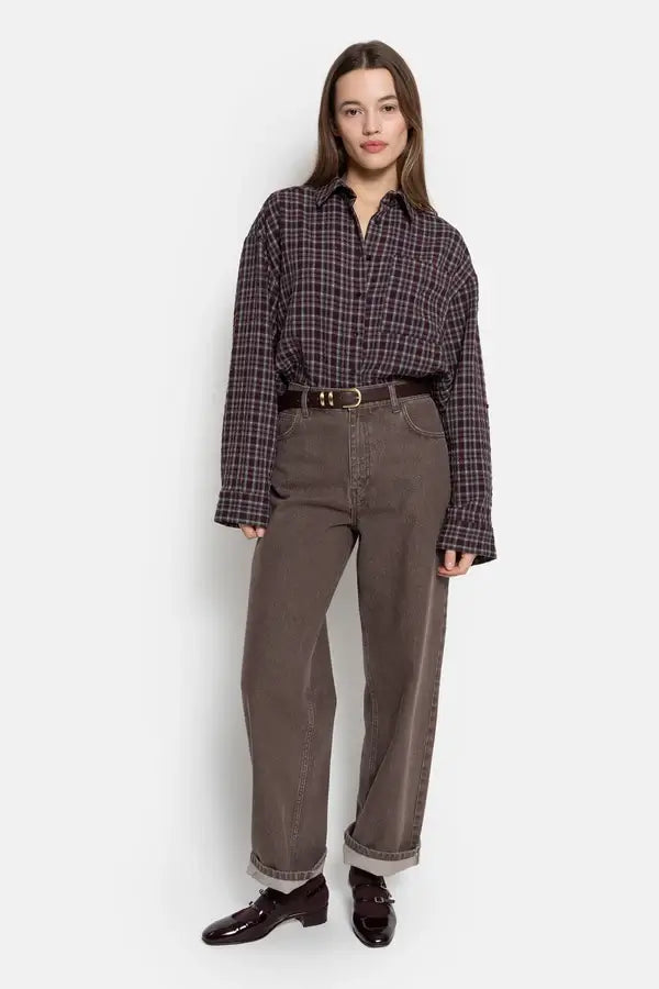 Ocean Shirt – Pflaume Kariert