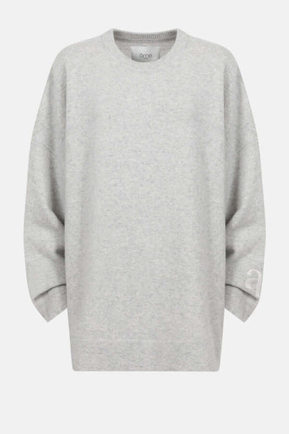 Oslo Oversize-Strickpullover – Hellgrau