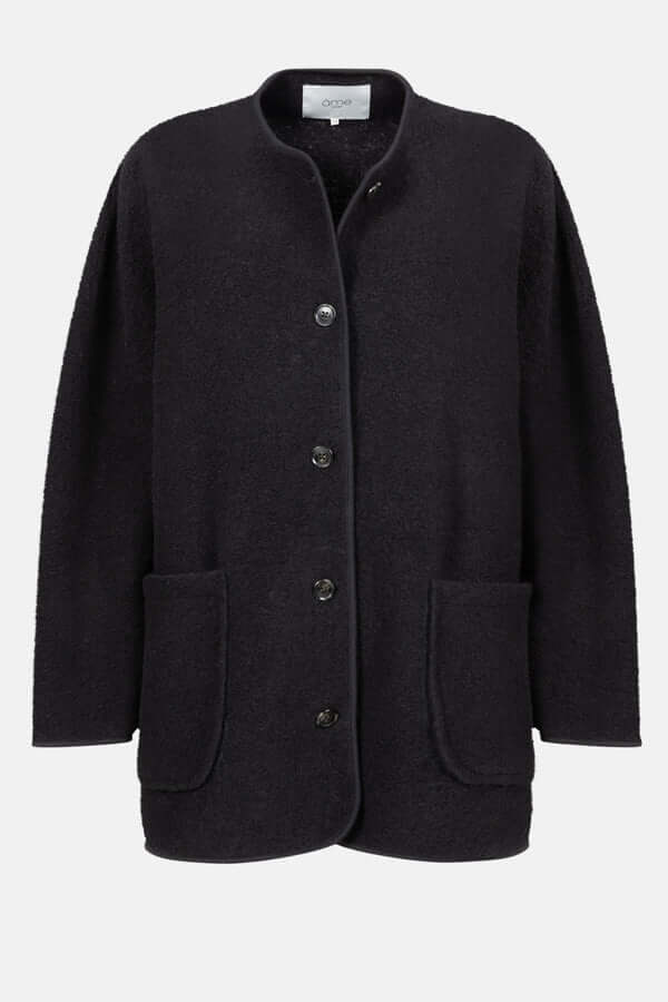 Hannah Oversized Jacke - Schwarz