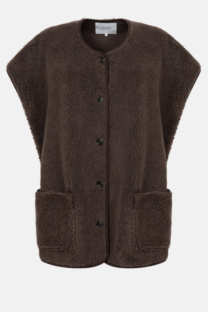 Ines Sleevless Jacket - Brown