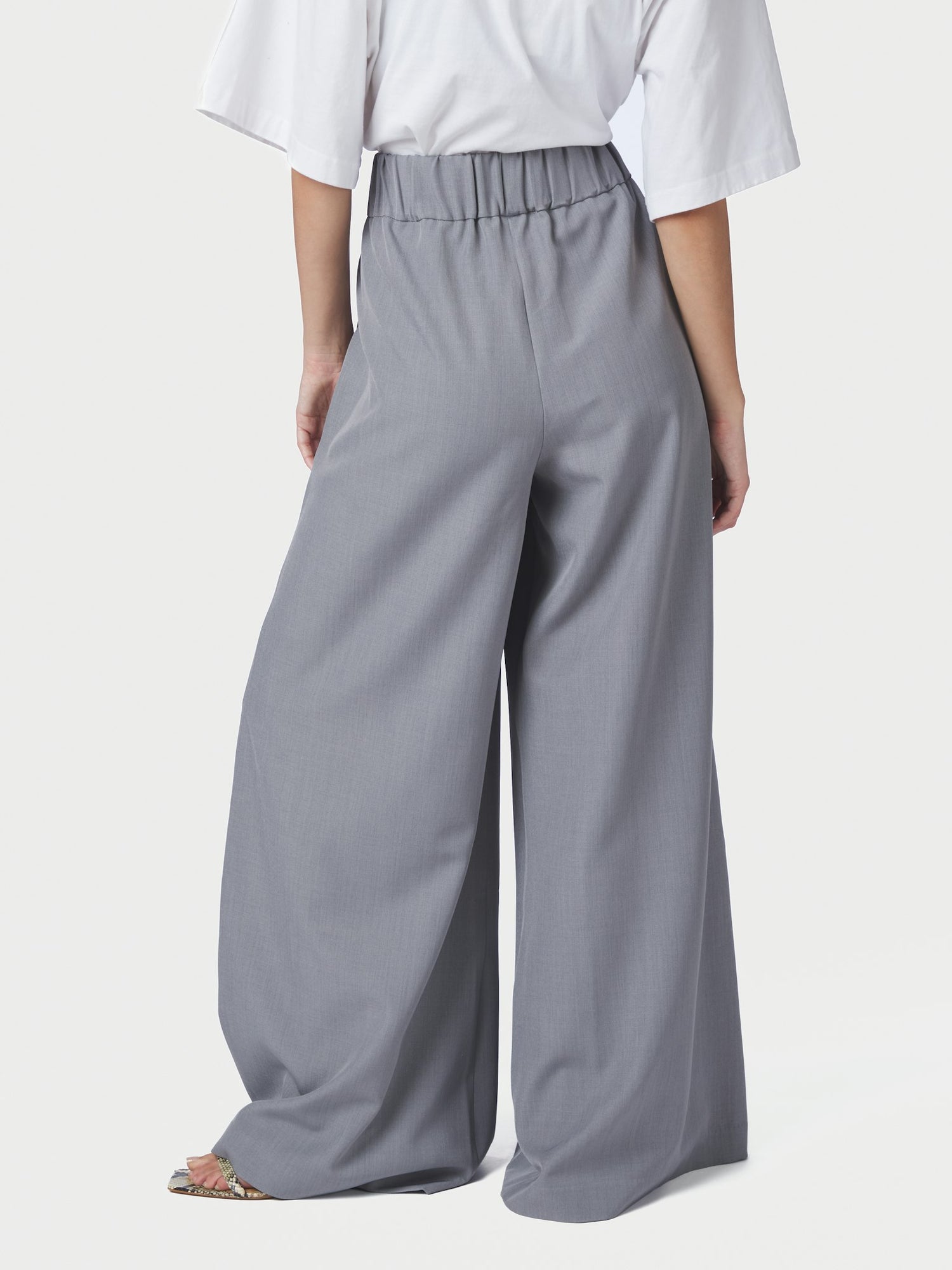 Janel Structure Pants - Grey Melange
