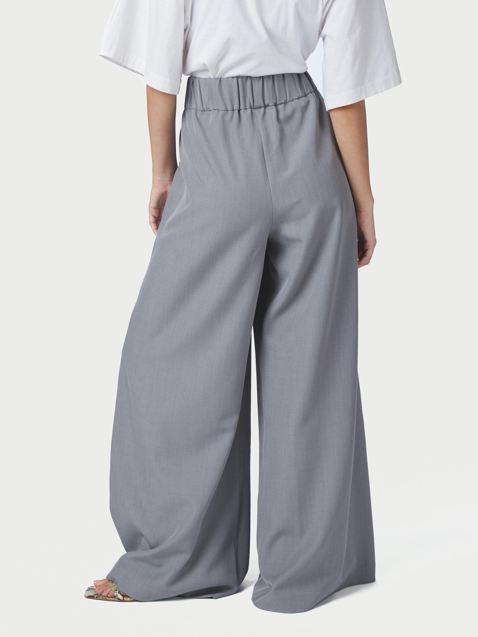 Janel Structure Pants - Grey Melange