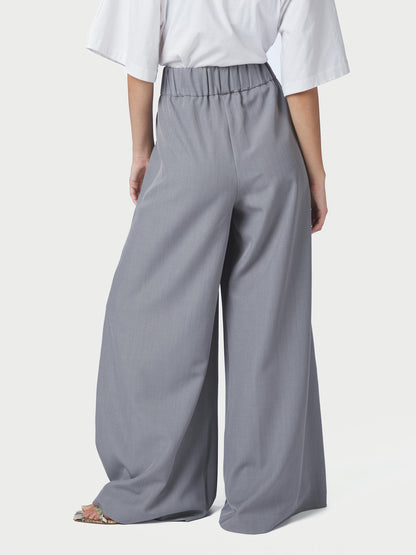 Janel Structure Pants - Grey Melange