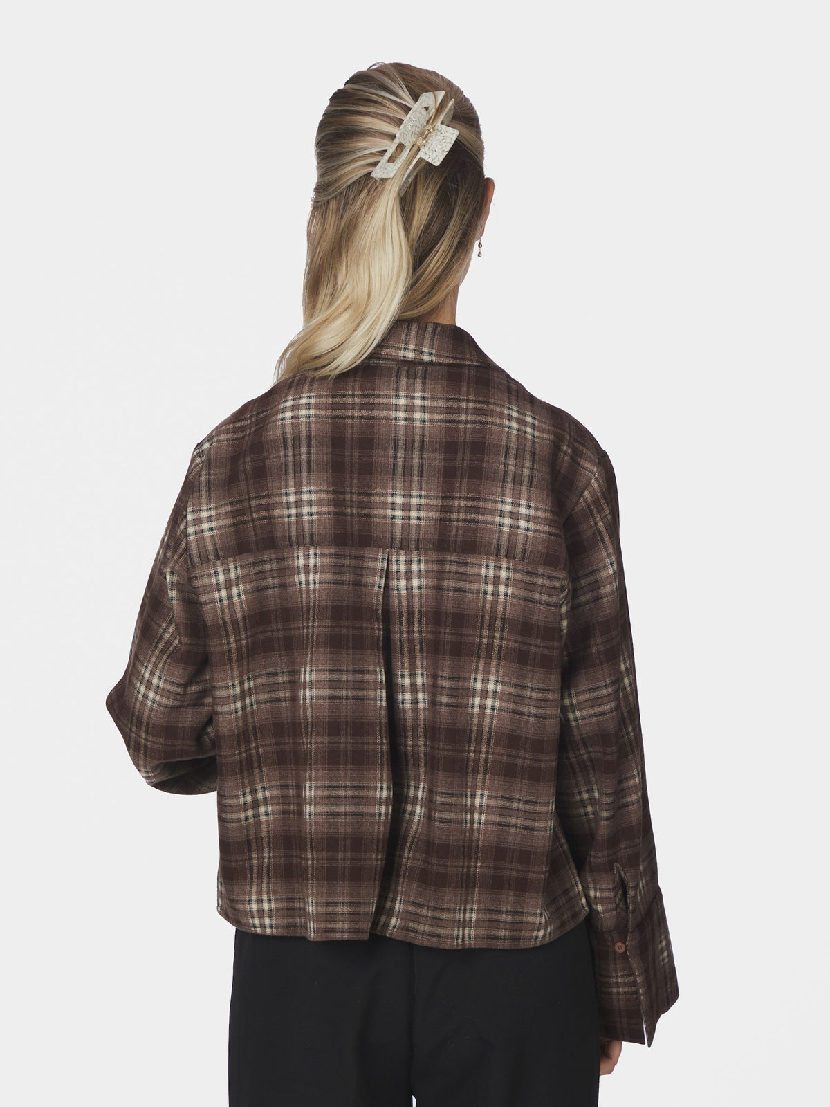Jaylin Flannel Check Shirt - Warm Grey