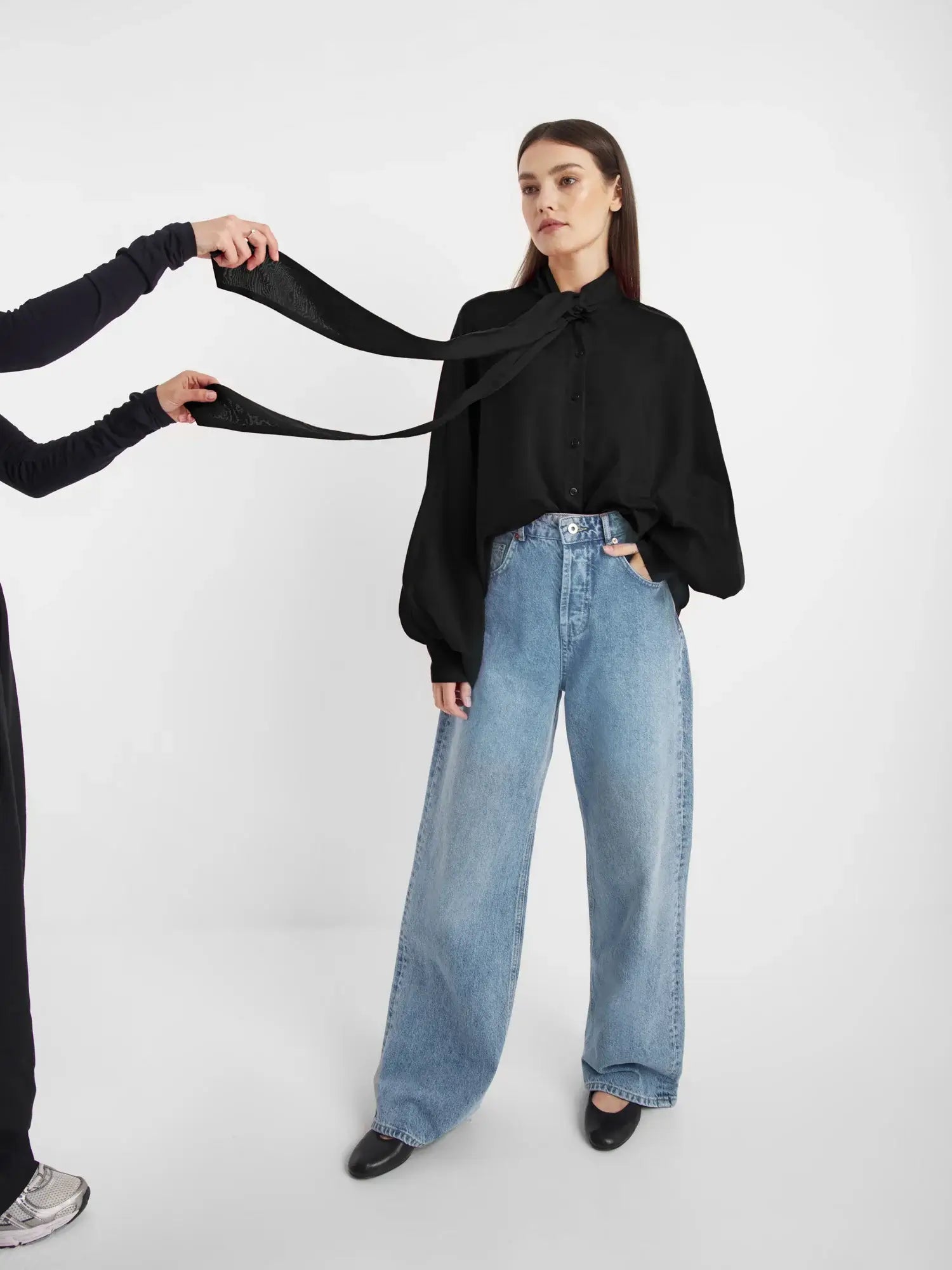 Blouse Antonia Bow - Black