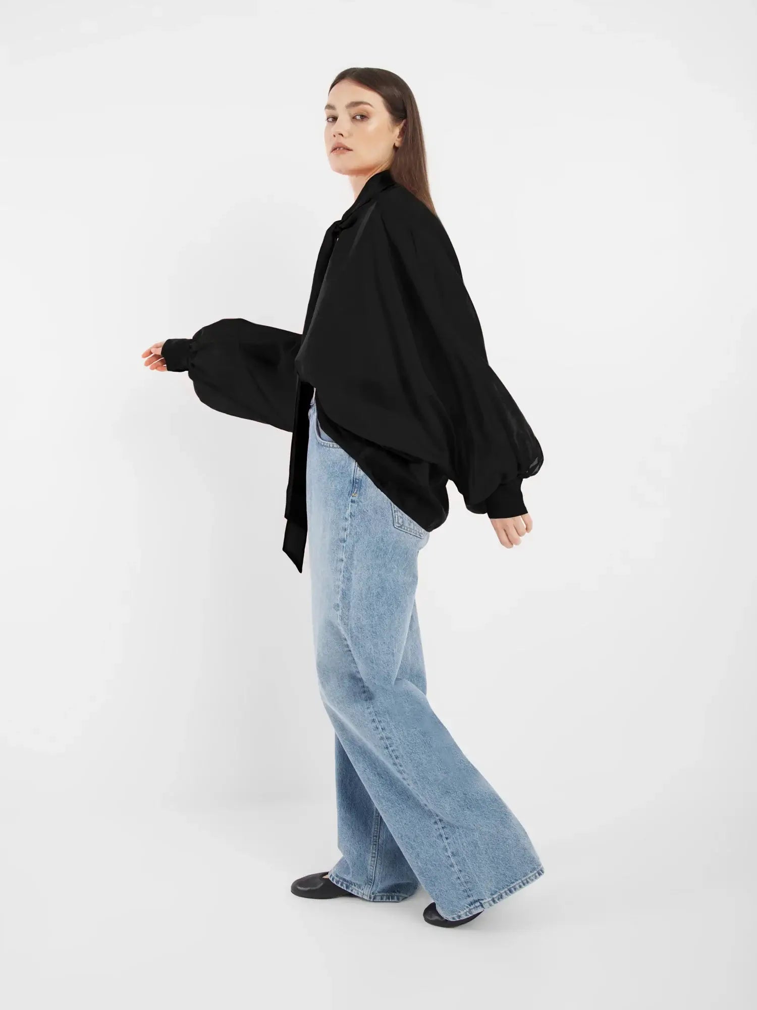 Blouse Antonia Bow - Black