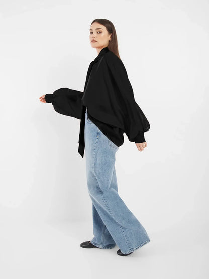 Blouse Antonia Bow - Black