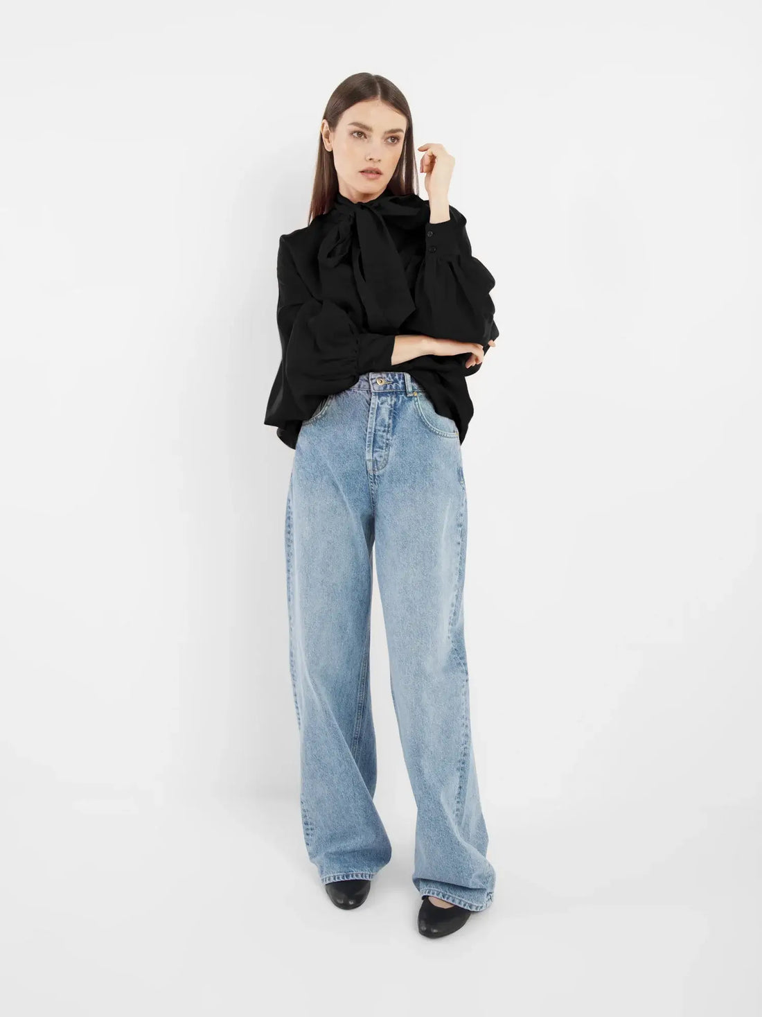 Blouse Antonia Bow - Black