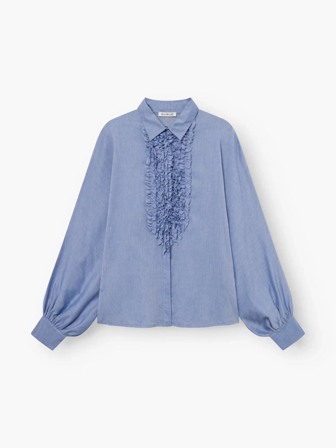 Antonia Slim Ruffle - Denim