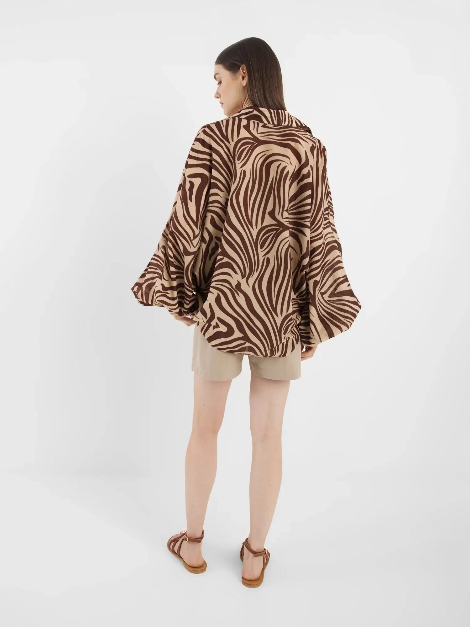 Antonia Voile - Zebra Brown