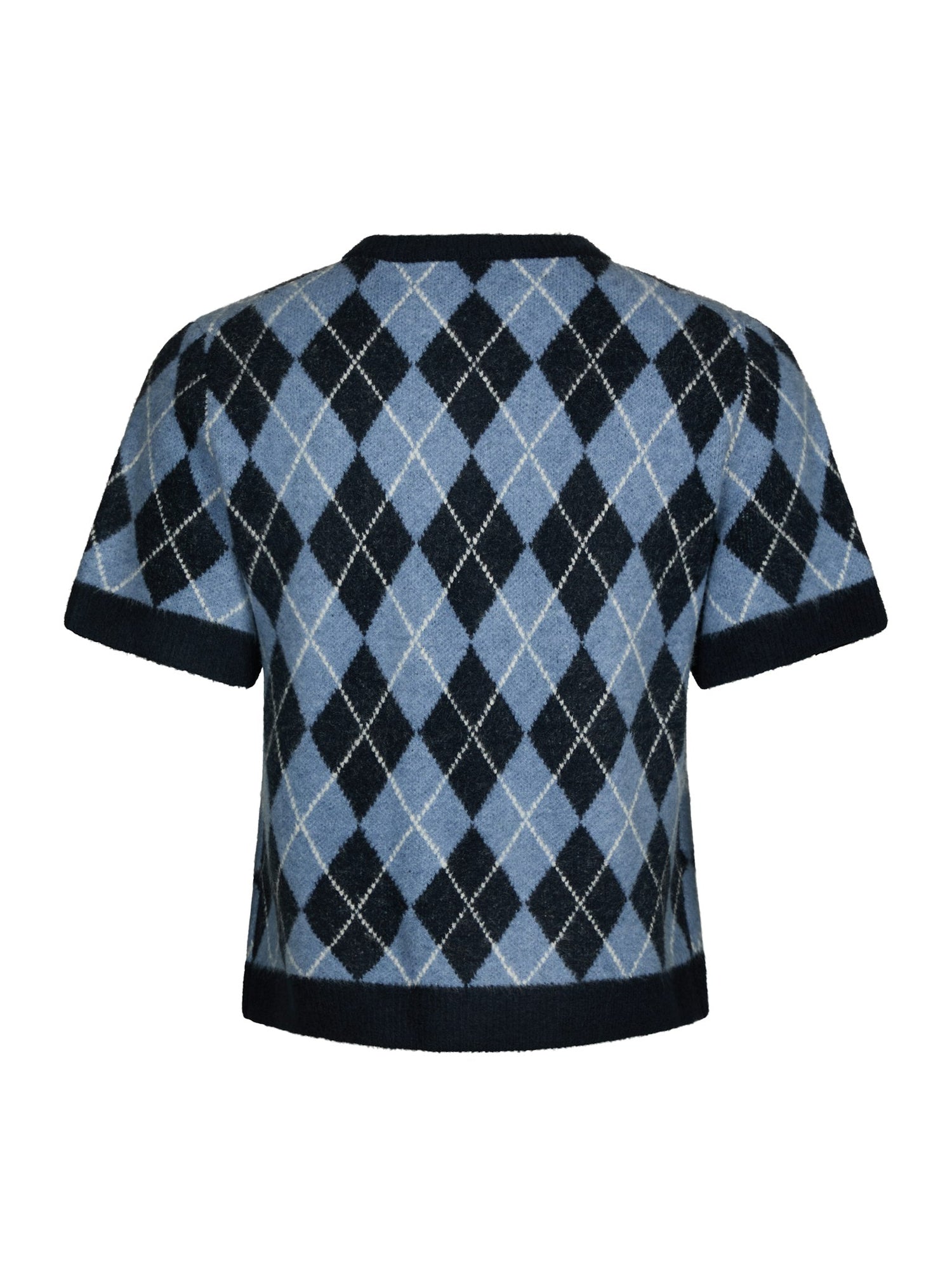 Allestar Check Knit Cardigan - Navy