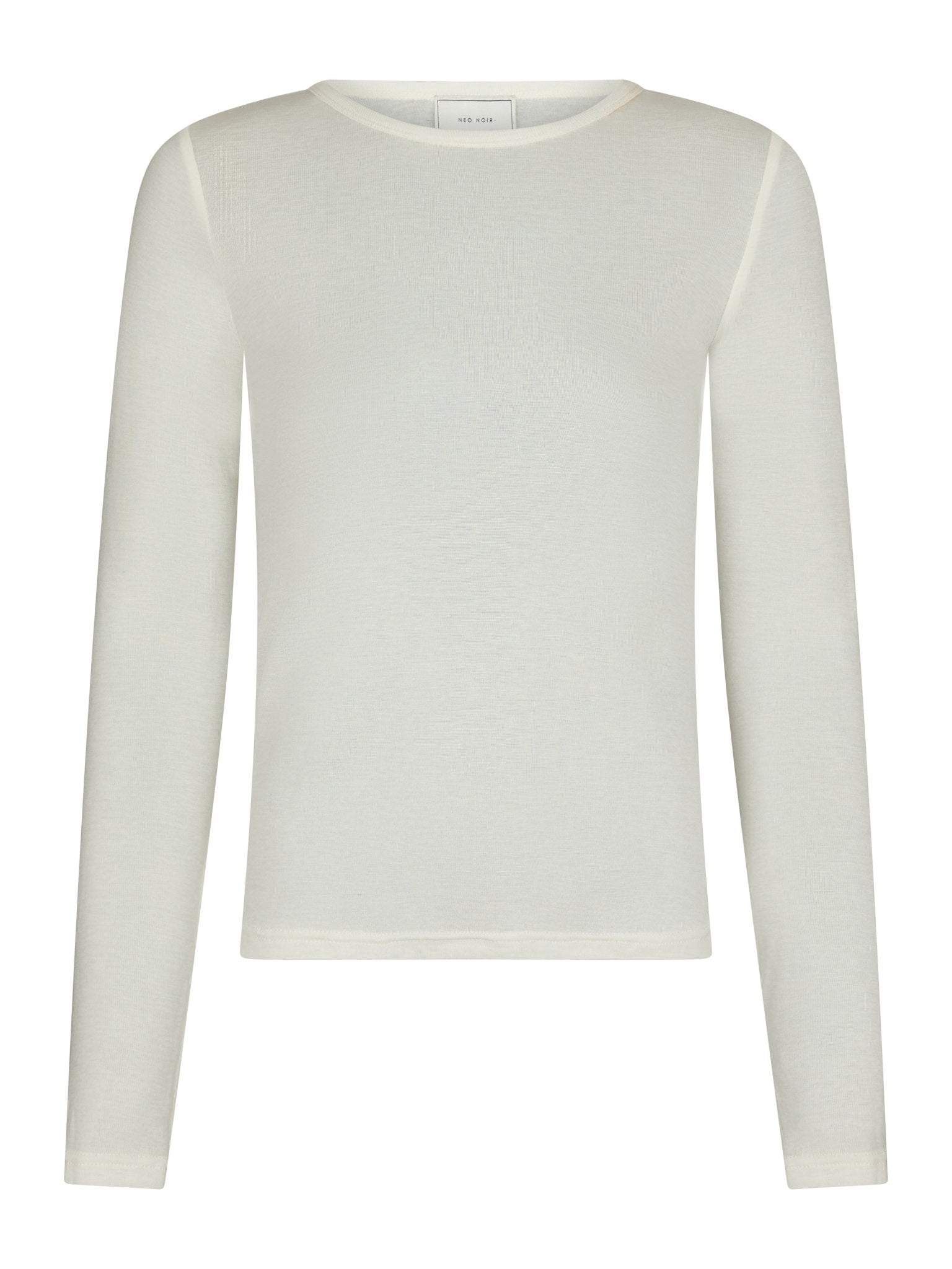 Nella Fine Rib Blouse - White
