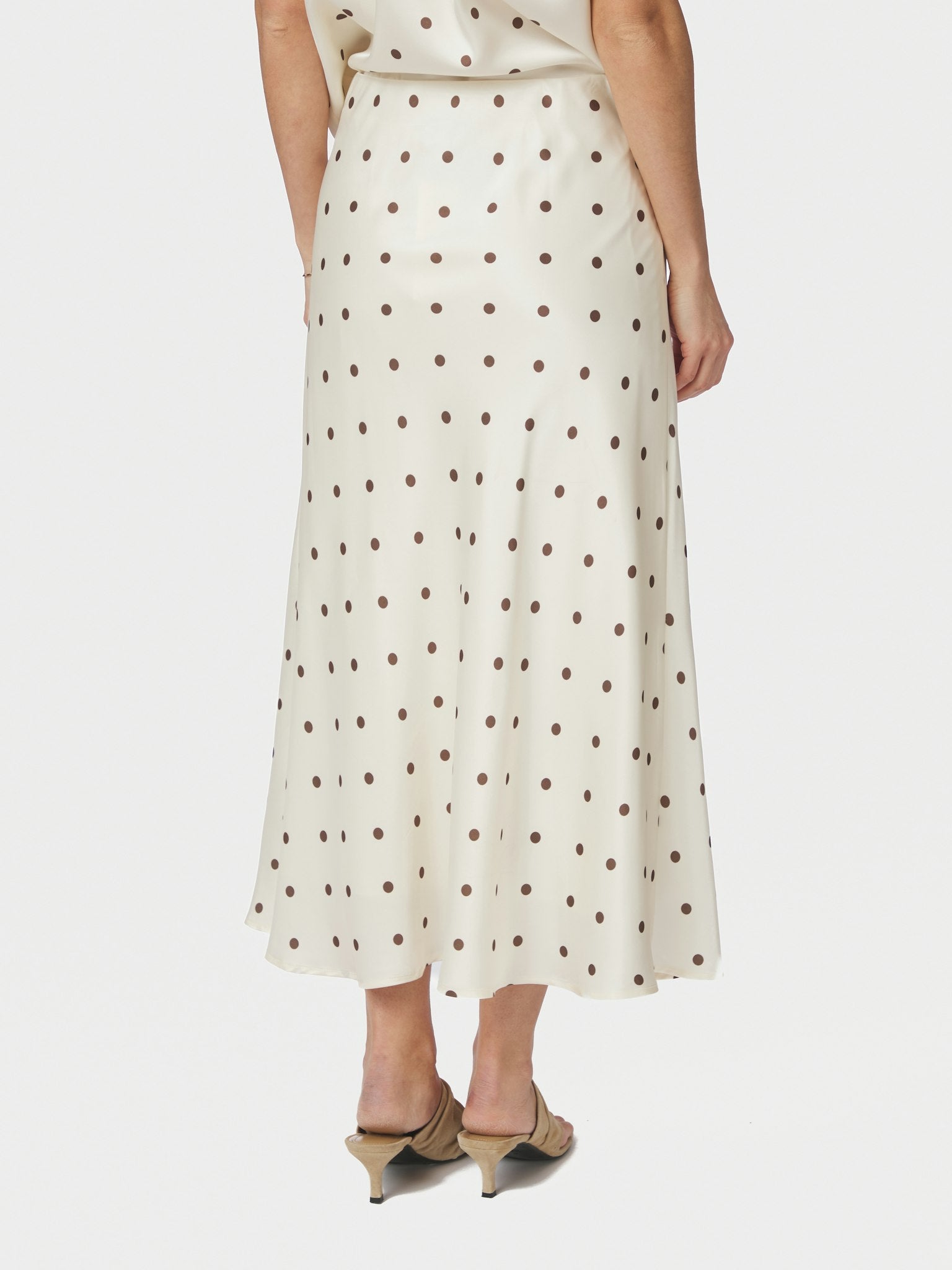 Bovary Dotted Skirt - Creme