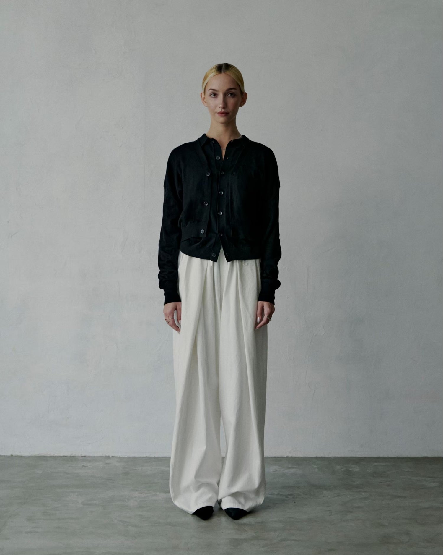 Denim Hakama Pant - White