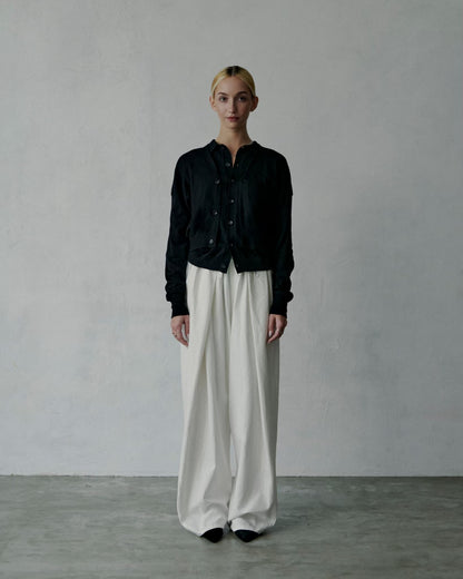 Denim Hakama Pant - White