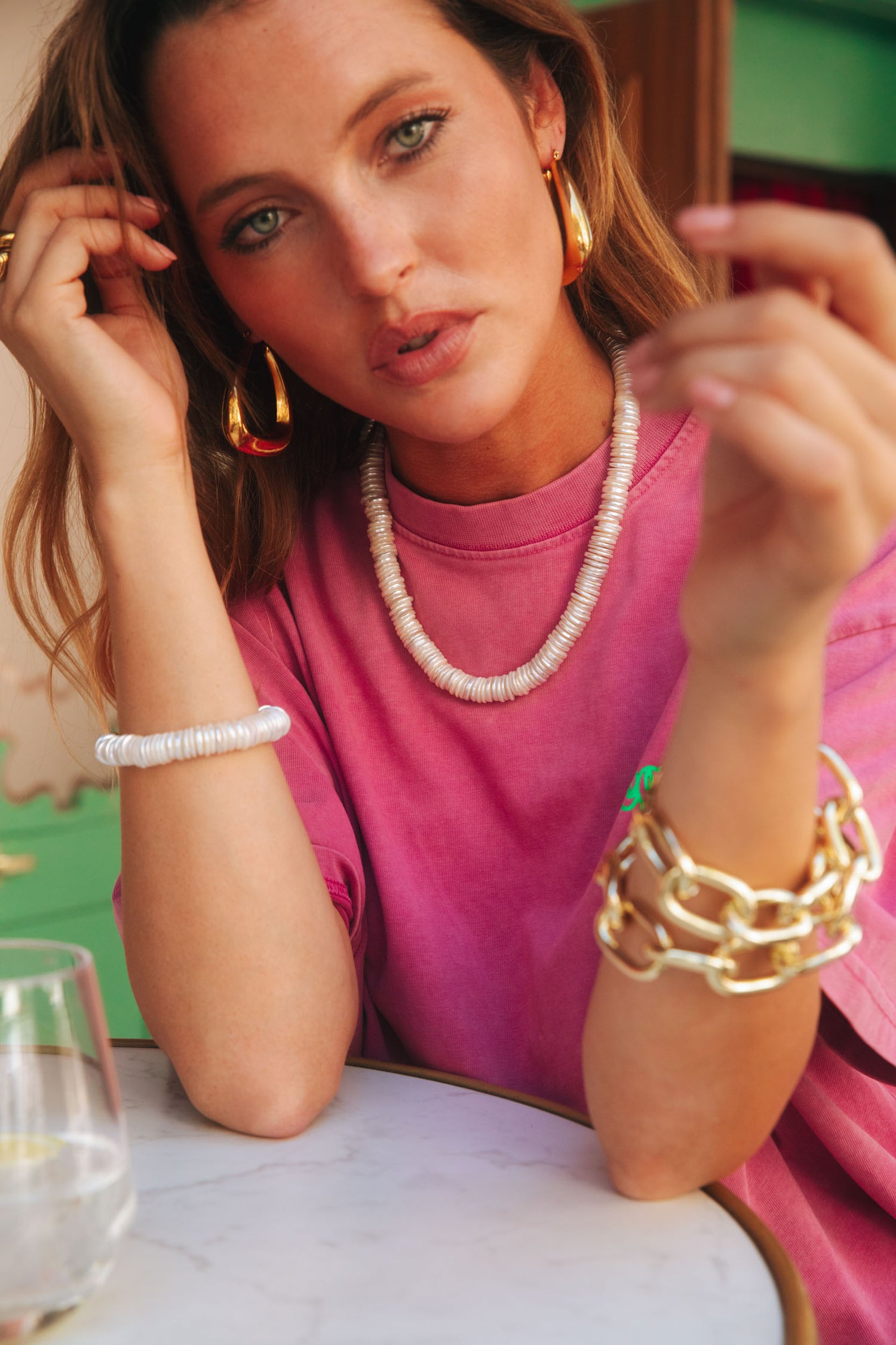 Disco Pearl Bracelet