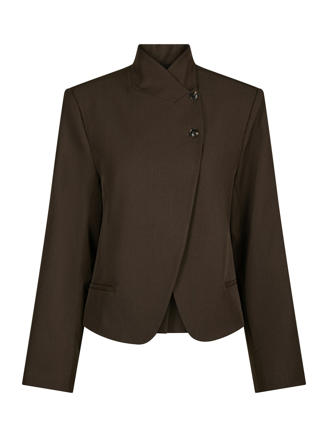 Tiria Structure Blazer - Dark Brown