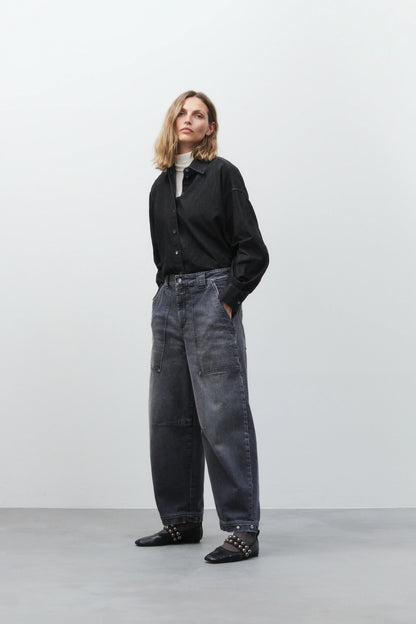 Barrel Jeans Rhannon - Mid Grey