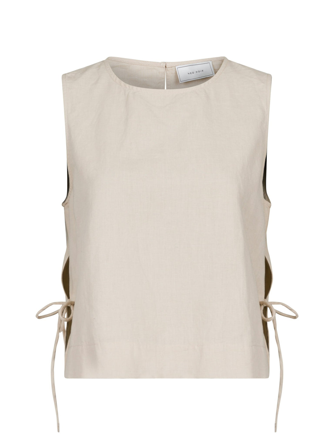 Svetlana Linen Top - Sand