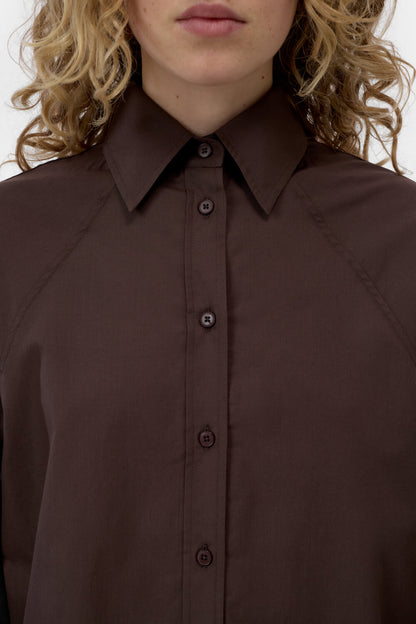 Raglan Blouse - Mahagony Brown