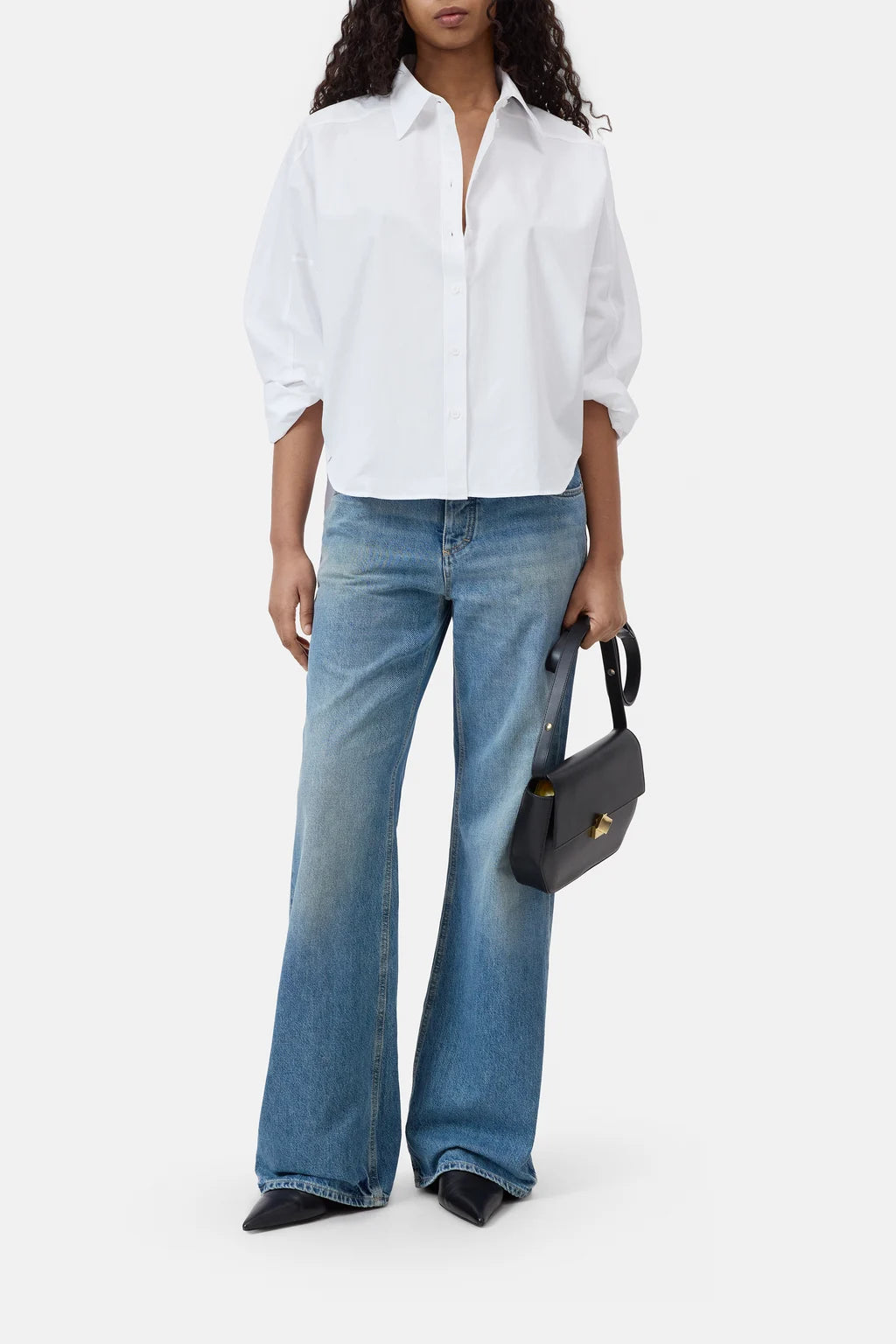 Gathered Shirt - White