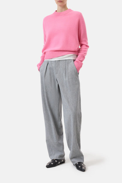 Crew Neck Cropped - Flamingo Pink