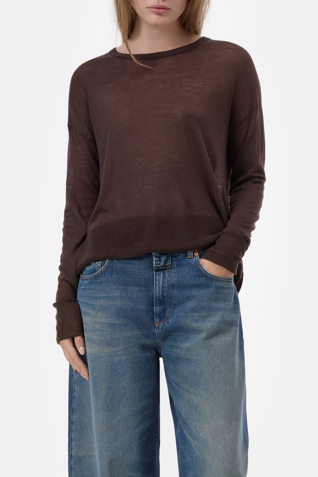 Crew Neck Long Sleeve - Mahagony Brown