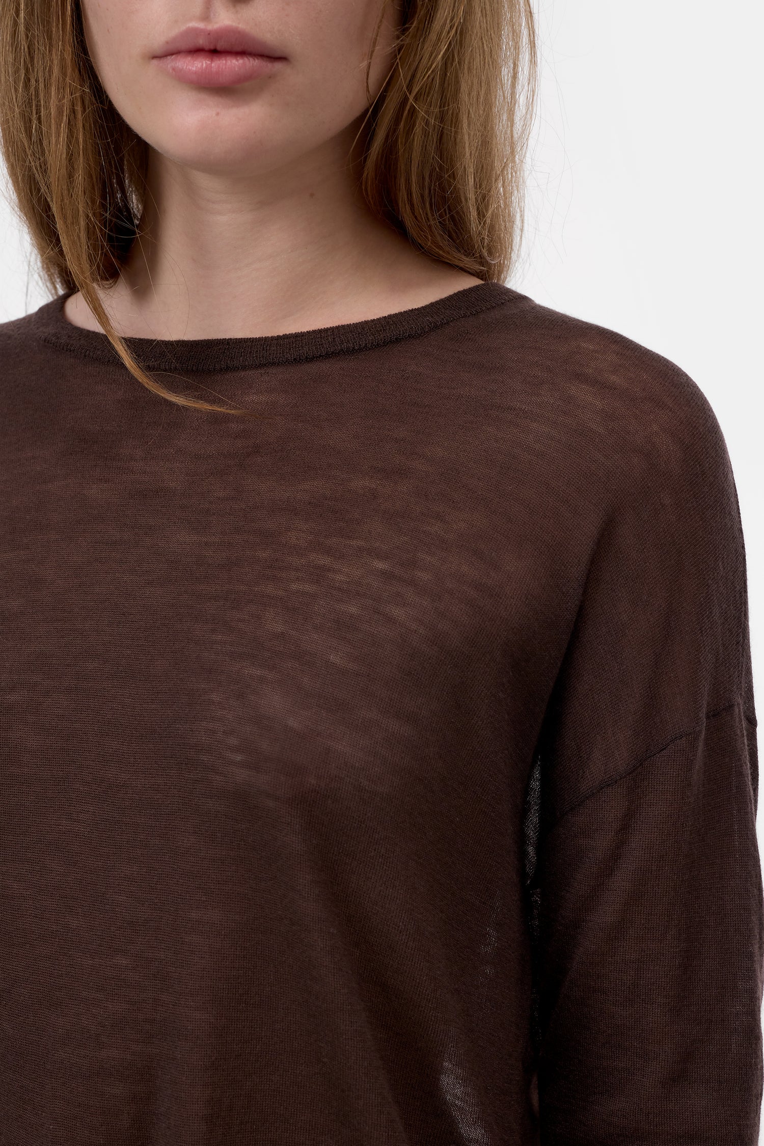 Crew Neck Long Sleeve - Mahagony Brown