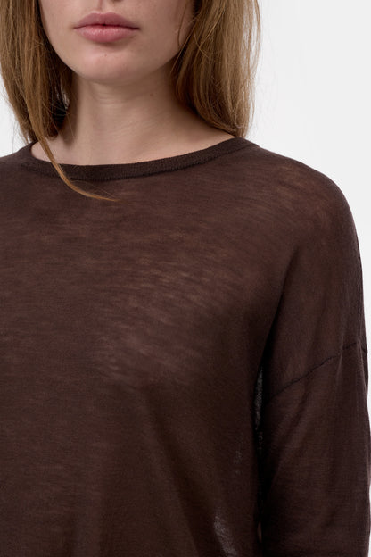 Crew Neck Long Sleeve - Mahagony Brown