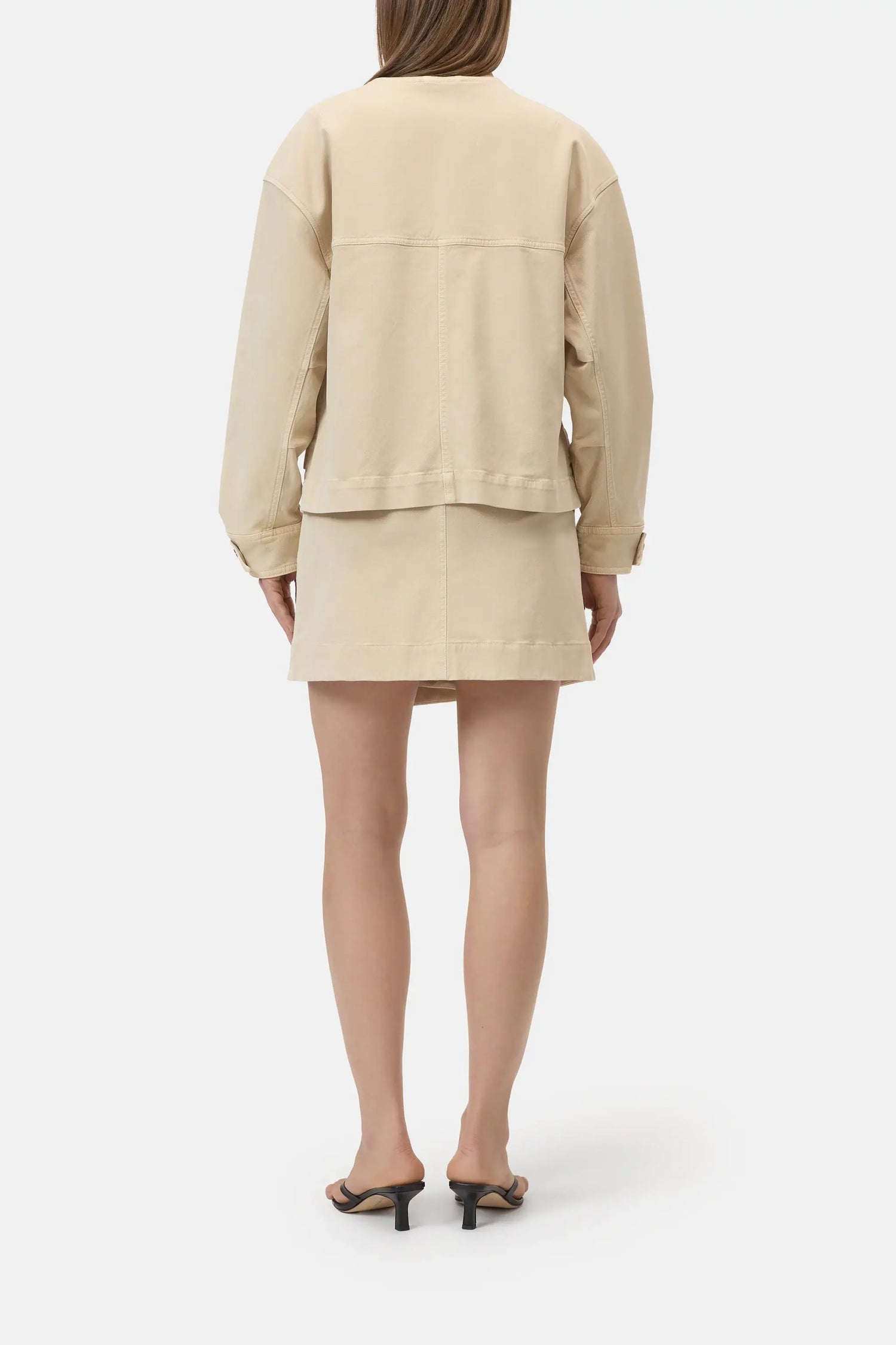 Cropped Utility Jacket - Camel Beige