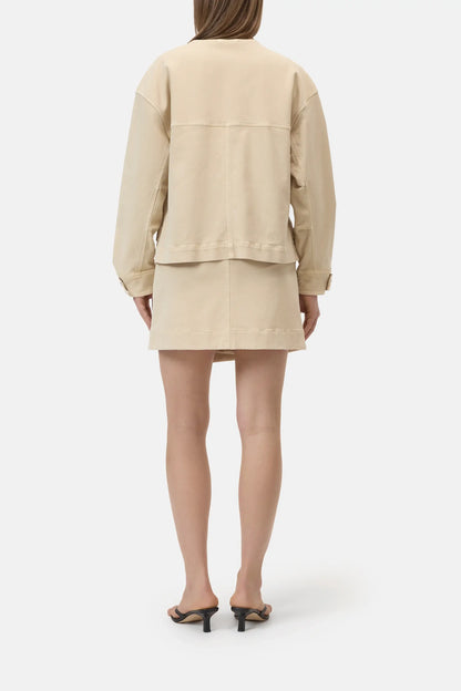 Cropped Utility Jacket - Camel Beige