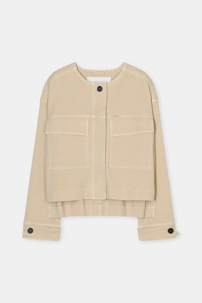Cropped Utility Jacket - Camel Beige
