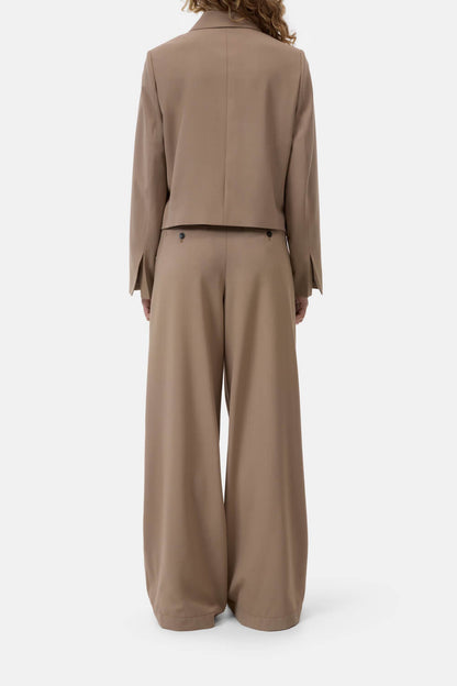 Cropped Blazer - Hazel Beige