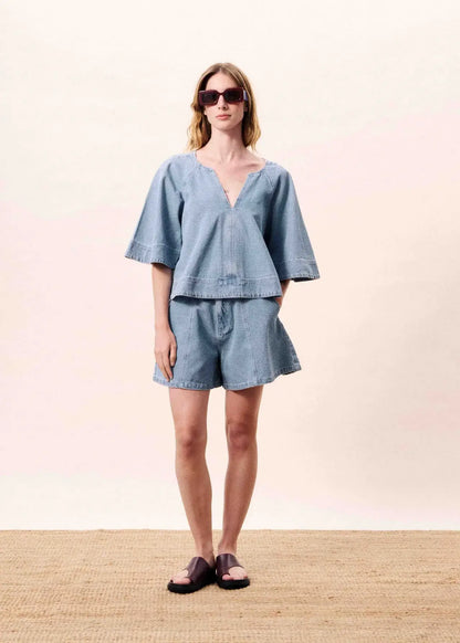 Citrine Blouse - Bleu Clair