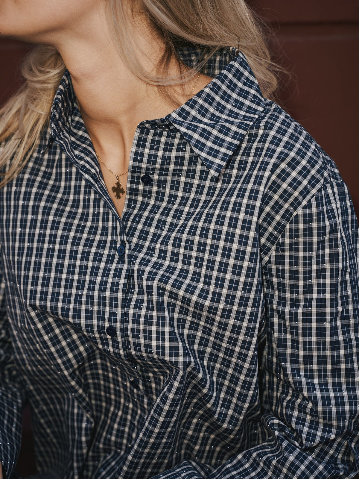 Drew Check Bedaz Shirt - Dark Blue