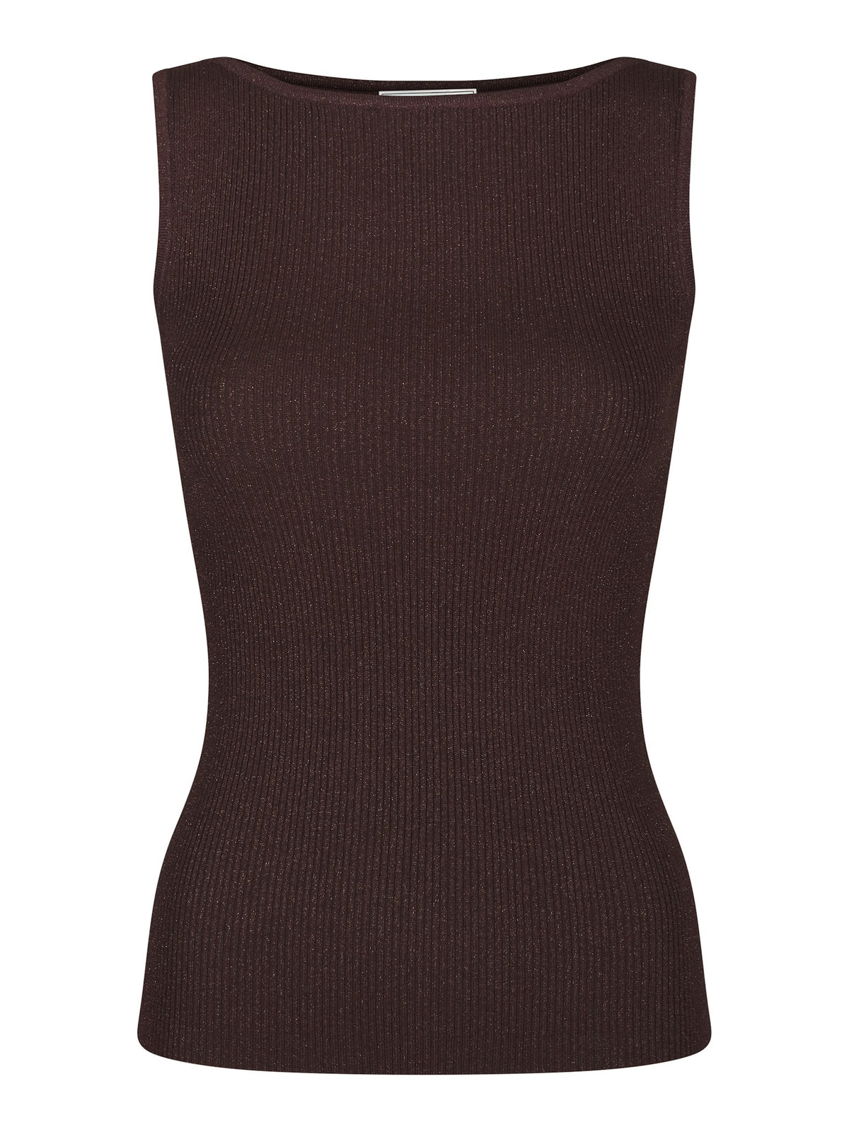 Talia Glitter Knit Top - Burgundy