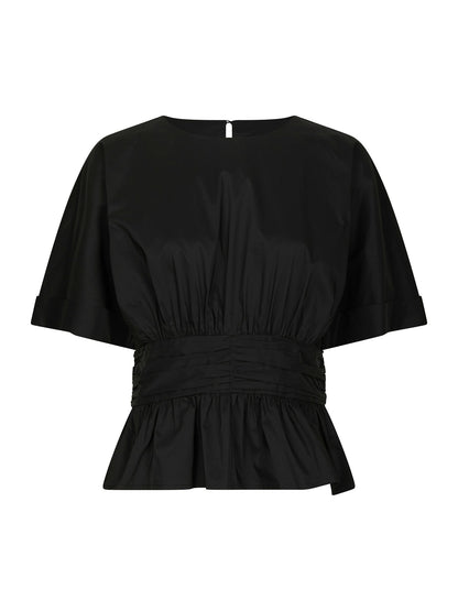 Annegret Poplin Blouse - Black