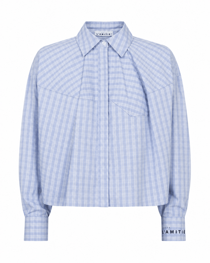Sophie Check Shirt - Pale Blue