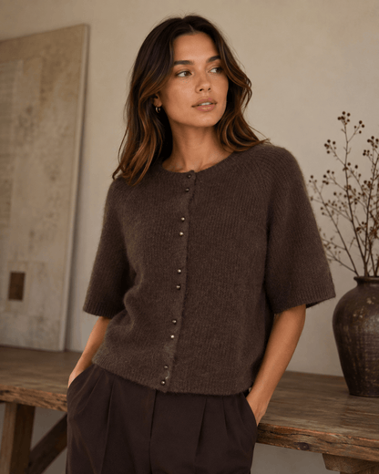 MschBondie Hope 2/4 Cardigan - Hot Fudge