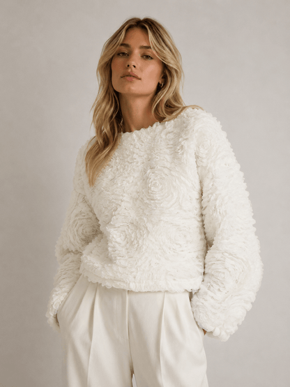 LucinaCC Flower Blouse - Off White