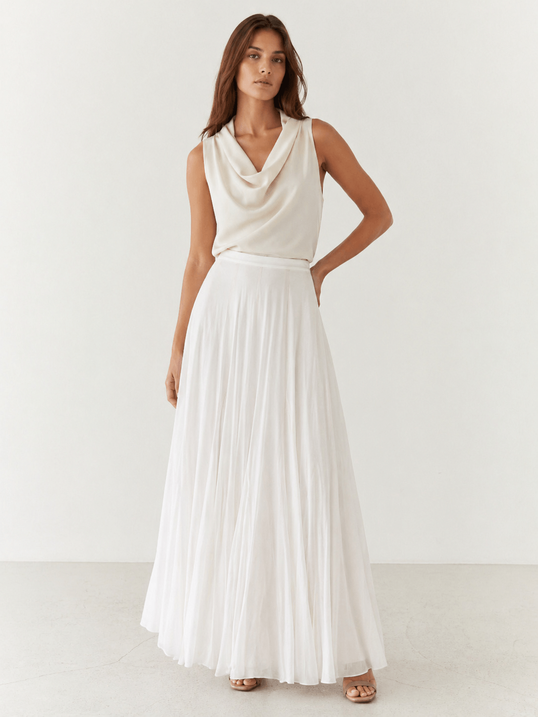 Taryn Tulle Maxi Skirt - Ivory